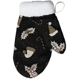 Рукавичка декоративна Прованс Шапочки на чорному 26х18 см (37550)