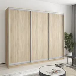 Шкаф-купе трехдверный MebelStar Уни AL 3ДСП 250x45x210 см Дуб сонома (MBS-3048)