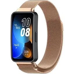 Ремінець DK CDK для Huawei Band 10 Metal Milanese Loop Magnetic (015813) (rose gold) - мініатюра 2