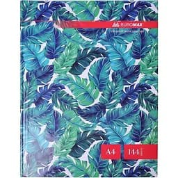 Книга обліку Buromax Floristica 144 аркушів в клітинку А4 бірюзова (BM.24419102-06)