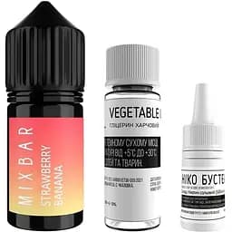 Набір компонентів для самозамішування сольової рідини Mix Bar Strawberry Banana 30 мл 0-50 мг Полуниця Банан (12037)
