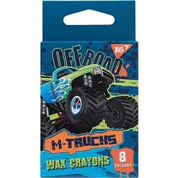 Карандаши Yes M-Trucks, восковые, 8 цветов (590137)