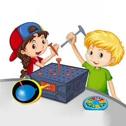 Настільна інтерактивна гра Ummi 707-88 Nail Hammering Game Blue - мініатюра 2