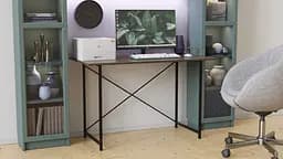 Стіл письмовий Line Лайт Ferrum-decor 750x1200x600 Чорний метал ДСП Дуб Сонома Трюфель 16 мм (FRD-104861) - мініатюра 10