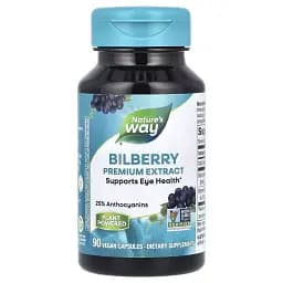 Черника премиум экстракт Nature's Way Bilberry Premium Extract 90 вегетарианских капсул