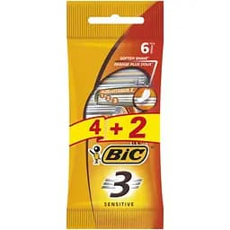 Бритва чоловіча BIC Sensitive 3 без змінних картриджів 4+2 шт.