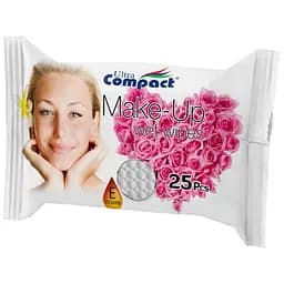 Серветки вологі Ultra Compact для зняття макіяжу троянда 25 шт.