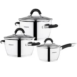 Набір посуду Ardesto Gemini Livorno зі зливом, 3 предмета (AR1906SG)