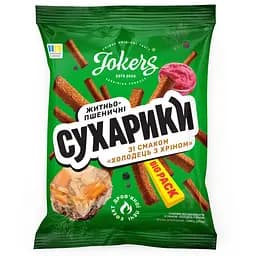 Сухарики JokerS пшенично-житні зі смаком холодця з хріном 100 г