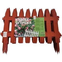 Паркан для газону ММ-Пласт 46х36 см 10 шт. теракот (000024208)