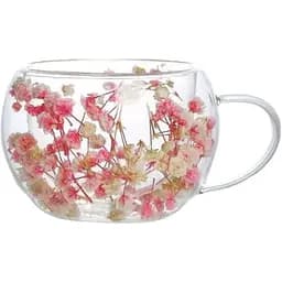 Набір скляних чашок Vittora VT-5327-270 Спекотне літо з подвійним дном 2 чашки 200 мл