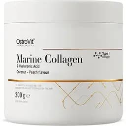Для суглобів та зв'язок OstroVit Marine Collagen & Hyaluronic Acid Coconut & peach 200 г
