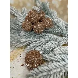 Набір ялинкових куль Їжачок 40 мм елегантний святковий 8 шт Шампань