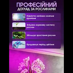 Світлодіодна фітолента для кімнатних рослин фітолампа 12V повний спектр 5 метрів від мережі SMD 2835 - мініатюра 3