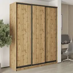 Шкаф-купе трехдверный MebelStar Стандарт BG 3ДСП 190x45x240 см Дуб тахо (MBS-8641)