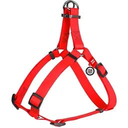 Шлея для собак Waudog Waterproof c QR-паспортом, 50-80х2 см, червоний (27653)