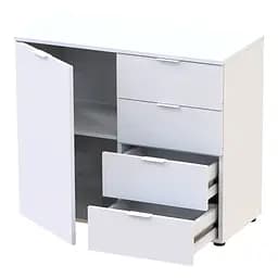 Комод Doros Рон 1 1 фасад 4 шухляди Білий 80х38х81 (41516005) - мініатюра 2