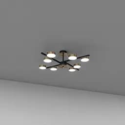 Стельовий світильник SV0008-8 BK+GD 3000K