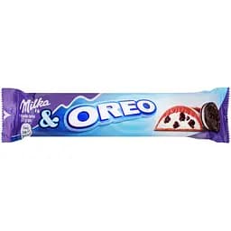 Шоколад Milka з кремовою начинкою та шматочками печива Oreo 37 г
