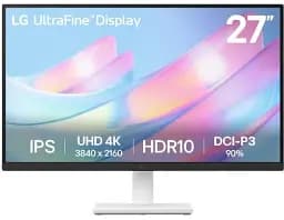 Монітор 27" LG UltraFine 27US500-W, White, WLED, IPS, 3840x2160, 16:9, 5 мс, 60 Гц, 300 кд/м², 1000:1, 178°/178°, 2хHDMI/DP VESA 100x100