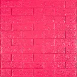 3D панель самоклеящаяся 700х770х5мм кирпич Малиновый-красный (108-5) SW-00001364