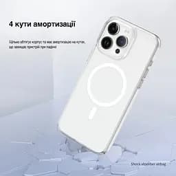 Чохол Vokamo для iPhone 15 Pro Max подвійний захисний з магнітним кільцем прозорий (NVK010806) - мініатюра 6