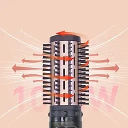 Електрична фен-щітка стайлер для укладання волосся 1000Вт 3 режими VGR V-496 Чорний з рожевим 3 насадки - мініатюра 3