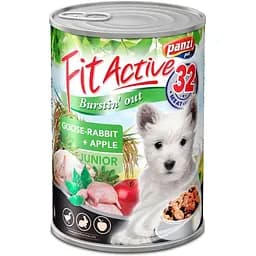 Влажный корм для щенков FitActive Adult, гусь и кролик с яблоком, 415 г