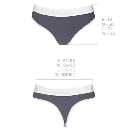 Спортивні трусики-стрінги Passion PS007 Panties dark grey L - мініатюра 3
