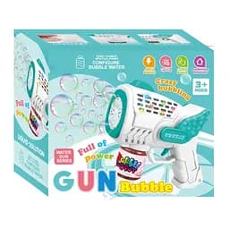 Пистолет с мыльными пузырями, 666-3, на батарейках, со световыми эффектами, автоматический (в ассортименте)