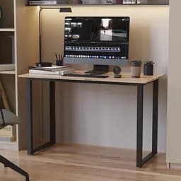 Стіл письмовий Кнап 2 Ferrum-decor 750x1400x600 Чорний метал ДСП Дуб Сан-Марино 16 мм (FRD-106403)