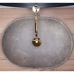 Умивальник Rea Lara 35x48,5 beige (REA-U9887), Бежевий - мініатюра 4