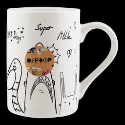 Чашка Offtop, 350 мл, Акула, білий (863153)