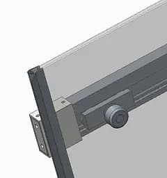 Двері в нішу Koer SR SD02-120x200-TR-01 прозоре скло Easy Clean 8 мм, хром KR5384, універсальні, прозорий, хром - мініатюра 2