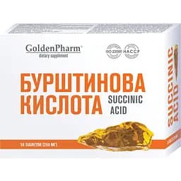 Бурштинова кислота Golden Pharm 50 таблеток