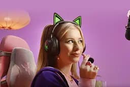 Гарнітура Razer Kraken Kitty V2 RGB USB чорний (RZ04-04730100-R3M1) - мініатюра 2