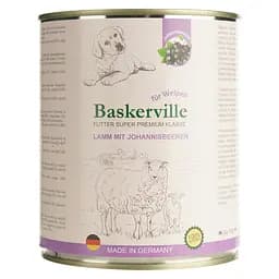 Влажный корм для щенков Baskerville Super Premium Lamm Mit Johannisbeeren Ягненок и смородина 800 г