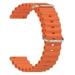 Ремінець для Samsung Galaxy Watch 4 40mm - помаранчевий ширина кріплення 20мм силікон Watchbands Hump (W22-1WB39441171) - мініатюра 2