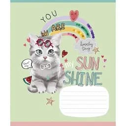 Зошит учнівський Школярик I love you 012-3295L-4 в лінію 12 аркушів 