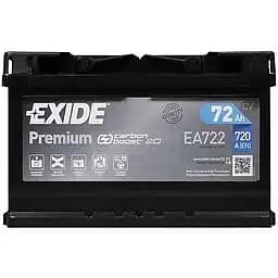 Автомобільний акумулятор Exide Premium Carbon Boost 2.0 EA722 (-/+) 6СТ-72Ah АзЕ 720A (EN)