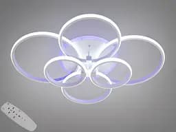 Стельова LED люстра біла 135Вт пульт димер