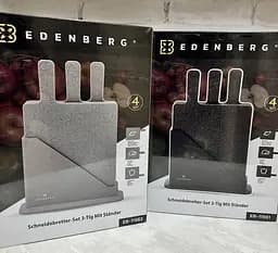 Набір обробних дощок Edenberg EB-11981 на підставці 3 шт. Чорні - мініатюра 5