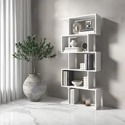 Полиця для книг Vays M-12 стелаж на 5 полиць ЛДСП 70x24x163 см для дому вітальні офісу - мініатюра 5