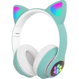 Бездротові навушники j-hell LED з котячими вушками STN-28 Green