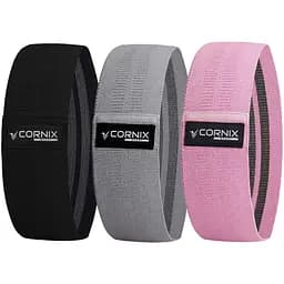 Резинки для фітнесу та спорту Cornix Hip Band набір із тканини 3 шт. XR-0050