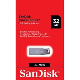 USB флеш-накопичувач SanDisk Cruzer Force 32GB USB-A 2.0 Metal Silver [SDCZ71-032G-B35] [114230] - мініатюра 4