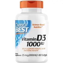 Вітаміни та мінерали Doctor's Best Vitamin D3 1000 IU, 180 капсул