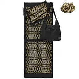 Коврик акупунктурный 4FIZJO Eco Mat Аппликатор Кузнецова с подушкой 130 x 50 см Black/Gold 4FJ0291 (P-5907739313591)