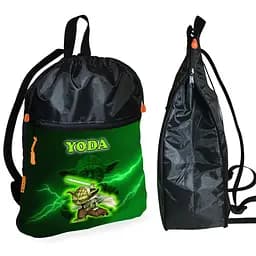 Рюкзак-мішок для взуття, спортивної форми Йода Star Wars дитяча сумка для змінки з розширювачем (01243)