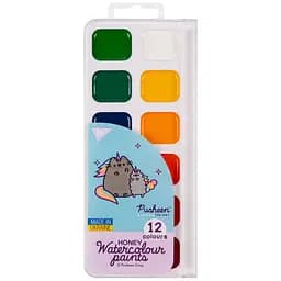 Фарби акварельні Yes Pusheen медові 12 кольорів (110275)